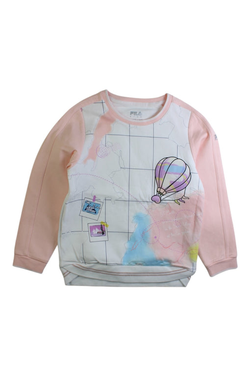 A Pink Sweatshirts from Fila in size 5T for girl. (Front View)