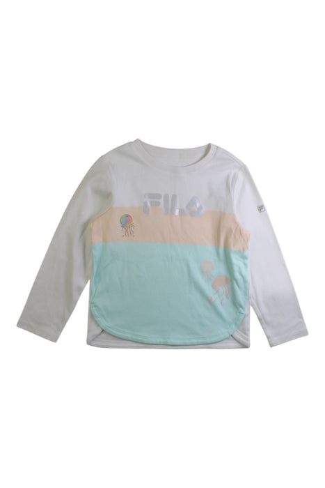 A Multicolour Long Sleeve T Shirts from Fila in size 4T for girl. (Front View)