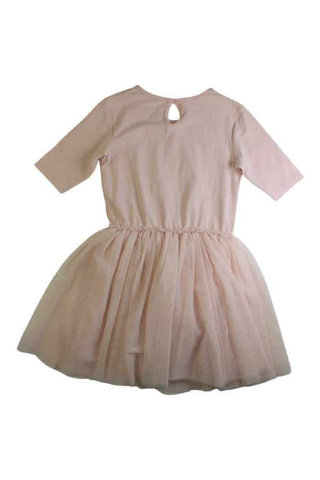 A Pink Long Sleeve Dresses from Hux in size 4T for girl. (Back View)