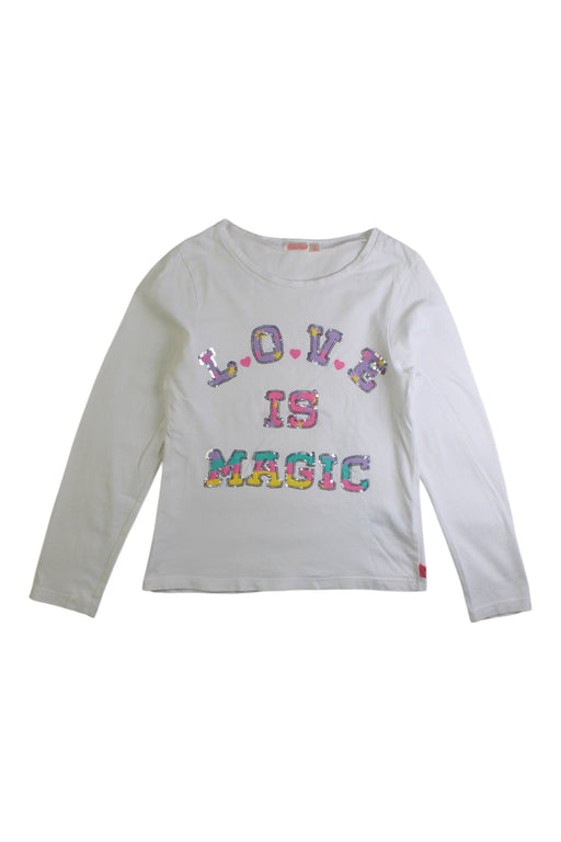 A White Long Sleeve Tops from Billieblush in size 6T for girl. (Front View)