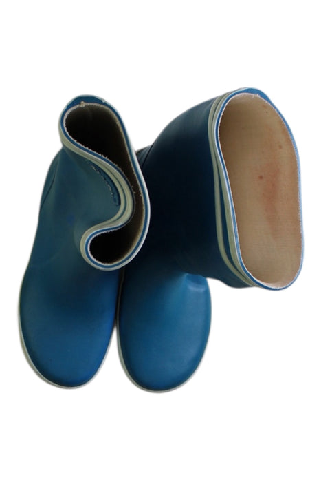 A Blue Rain Boots from Aigle in size 6T for boy. (Back View)
