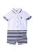 A White Short Sleeve Rompers from Ferrari in size 0-3M for boy. (Front View)