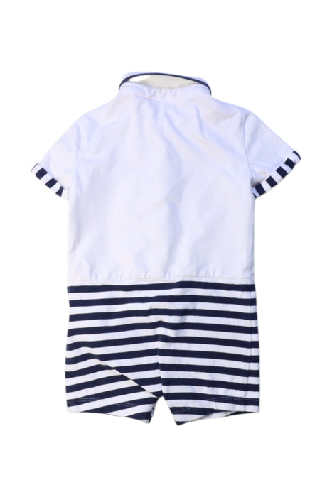 A White Short Sleeve Rompers from Ferrari in size 0-3M for boy. (Back View)