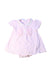 A Pink Short Sleeve Rompers from Chicco in size 3-6M for girl. (Front View)