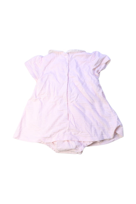A Pink Short Sleeve Rompers from Chicco in size 3-6M for girl. (Back View)