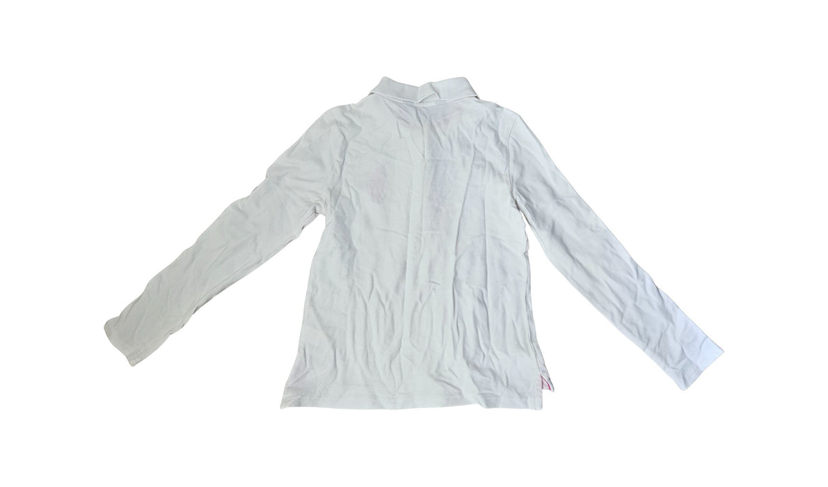 A White Long Sleeve Polos from Polo Ralph Lauren in size 8Y for girl. (Back View)