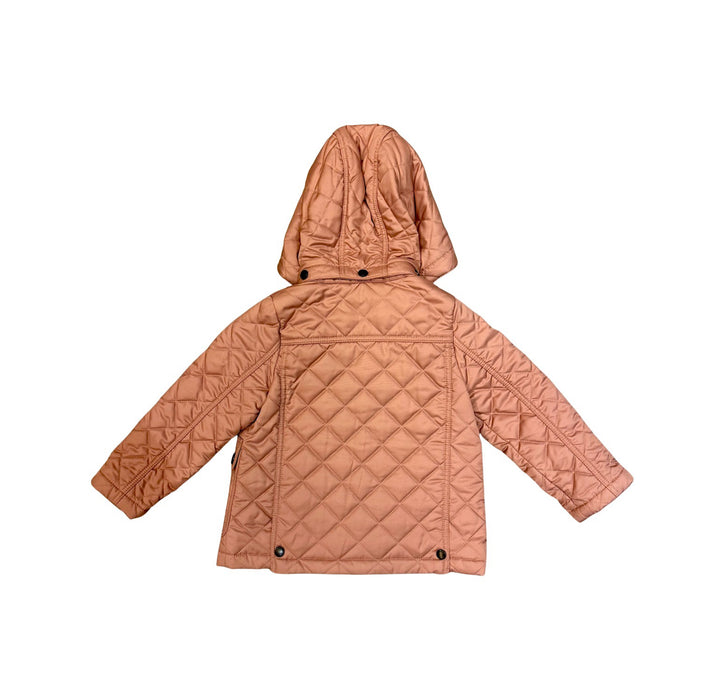 A Pink Puffer/Quilted Jackets from Burberry in size 18-24M for girl. (Back View)