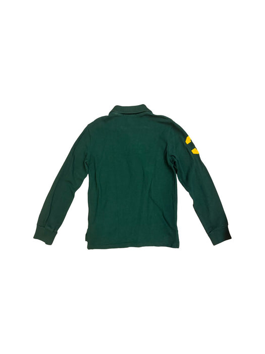 A Green Long Sleeve Polos from Polo Ralph Lauren in size 8Y for boy. (Back View)