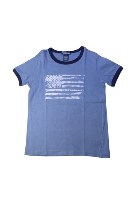 A Blue Short Sleeve T Shirts from Polo Ralph Lauren in size 5T for boy. (Front View)