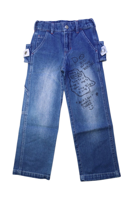 A Blue Jeans from As Know As Ponpoko in size 2T for boy. (Front View)
