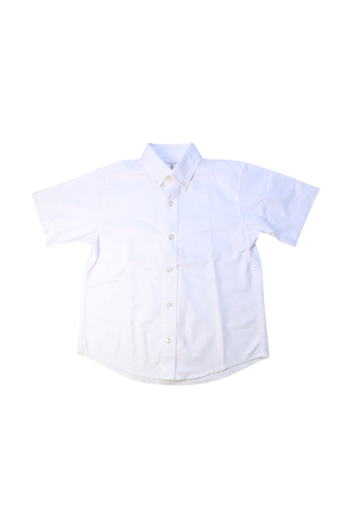 A White Short Sleeve Shirts from Lands' End in size 7Y for boy. (Front View)