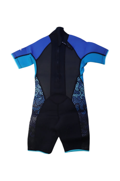 A Blue Wetsuits from TYR in size 6T for boy. (Back View)