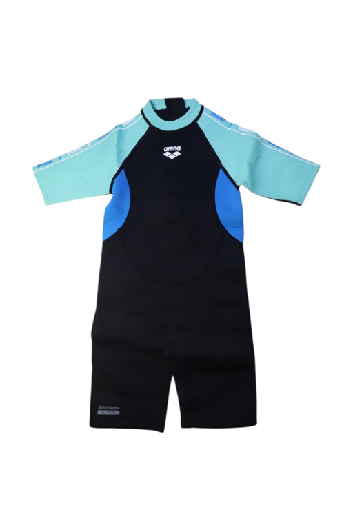 A Black Wetsuits from Arena in size 7Y for boy. (Front View)