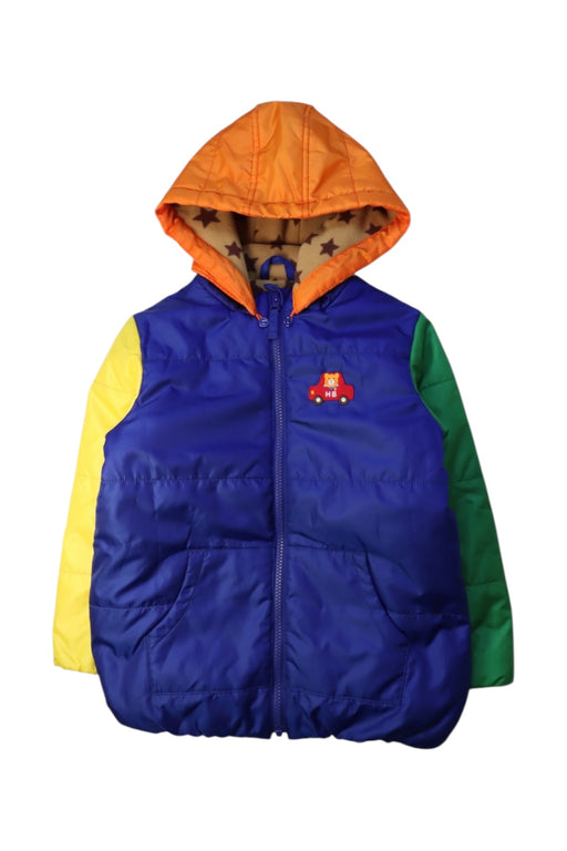 A Multicolour Puffer/Quilted Jackets from Miki House in size 5T for neutral. (Front View)