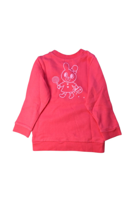 A Pink Crewneck Sweatshirts from Miki House in size 18-24M for girl. (Back View)