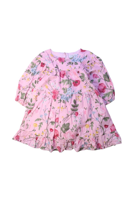 A Pink Long Sleeve Dresses from Monnalisa in size 3T for girl. (Front View)