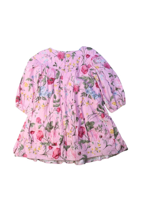 A Pink Long Sleeve Dresses from Monnalisa in size 3T for girl. (Back View)