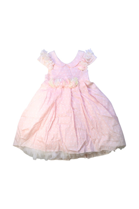 A Pink Short Sleeve Dresses from Nicholas & Bears in size 4T for girl. (Front View)