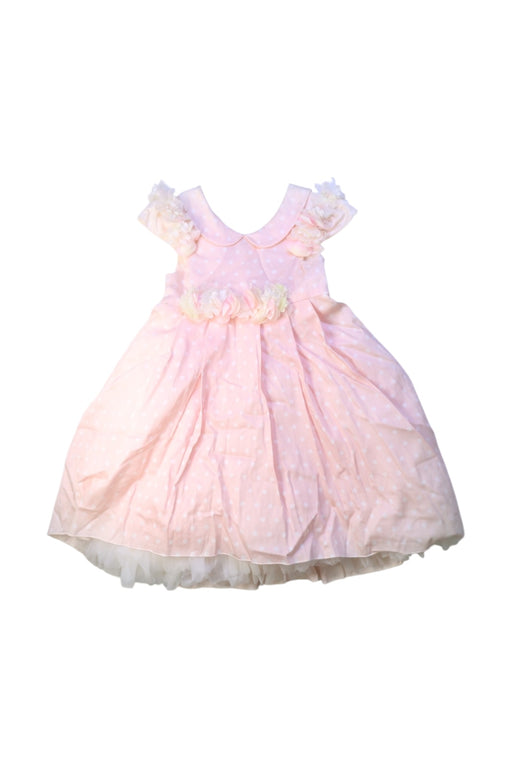 A Pink Short Sleeve Dresses from Nicholas & Bears in size 4T for girl. (Front View)