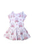 A White Short Sleeve Dresses from Monnalisa in size 2T for girl. (Back View)