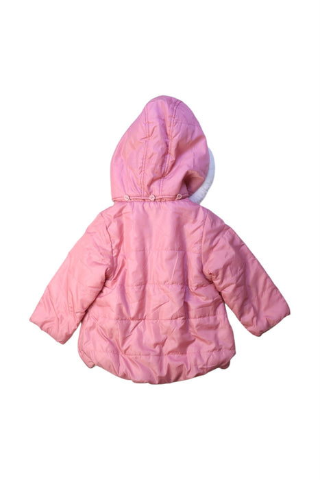 A Pink Puffer/Quilted Coats & Outerwear from Miki House in size 12-18M for girl. (Back View)