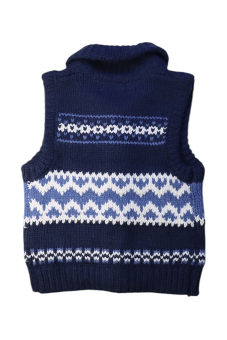A Navy Sweater Vests from BEAMS in size 2T for boy. (Back View)