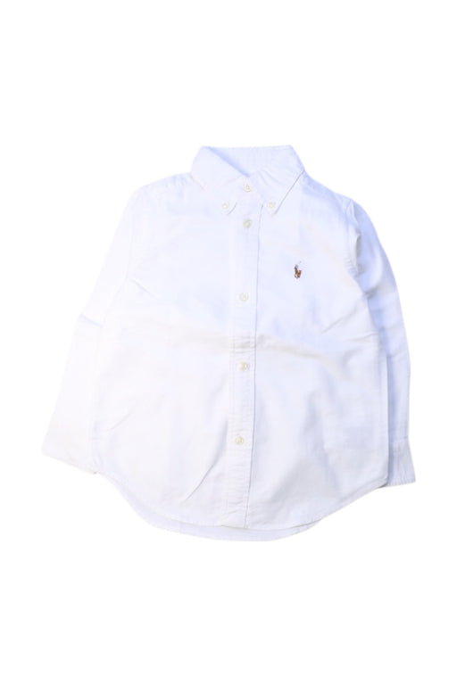 A White Long Sleeve Shirts from Ralph Lauren in size 3T for boy. (Front View)