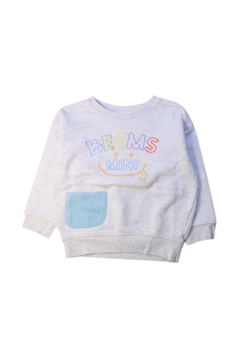 A Grey Crewneck Sweatshirts from BEAMS in size 2T for boy. (Front View)