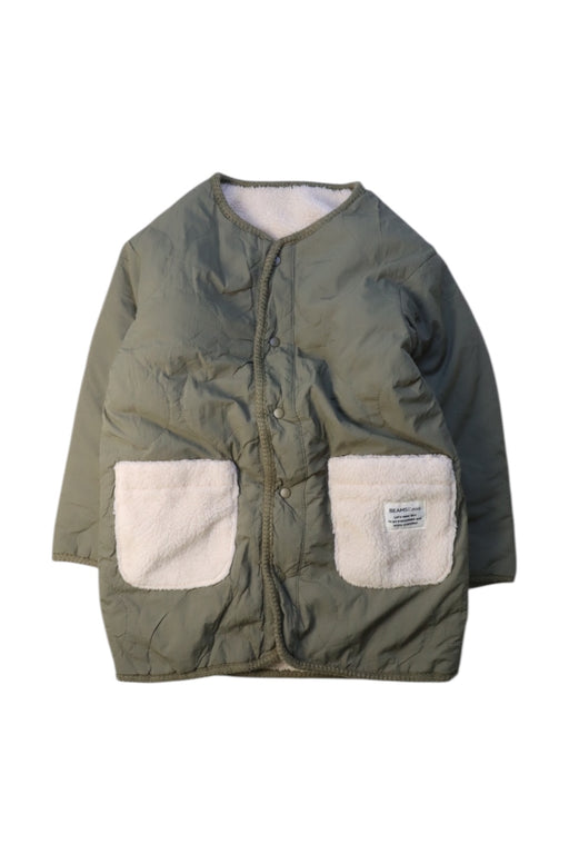 A Green Puffer/Quilted Coats & Outerwear from BEAMS in size 4T for neutral. (Front View)