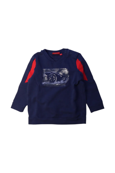A Navy Crewneck Sweatshirts from Ferrari in size 12-18M for boy. (Front View)