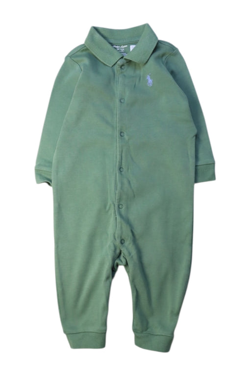A Green Long Sleeve Jumpsuits from Ralph Lauren in size 3-6M for boy. (Front View)