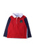 A Red Long Sleeve Polos from Petit Bateau in size 2T for boy. (Front View)