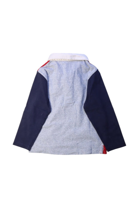 A Red Long Sleeve Polos from Petit Bateau in size 2T for boy. (Back View)