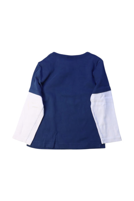 A Navy Long Sleeve T Shirts from Petit Bateau in size 2T for boy. (Back View)