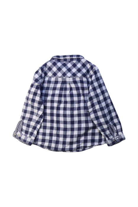 A Navy Long Sleeve Shirts from Petit Bateau in size 2T for boy. (Back View)