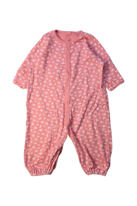 A Pink Onesies from Petit Bateau in size 0-3M for girl. (Front View)