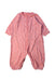 A Pink Onesies from Petit Bateau in size 0-3M for girl. (Front View)