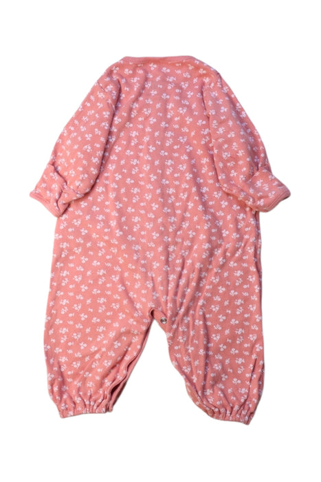 A Pink Onesies from Petit Bateau in size 0-3M for girl. (Back View)