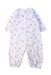 A White Onesies from Petit Bateau in size 0-3M for girl. (Front View)