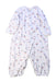 A White Onesies from Petit Bateau in size 0-3M for girl. (Back View)