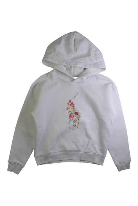 A White Hooded Sweatshirts from Polo Ralph Lauren in size 6T for girl. (Front View)
