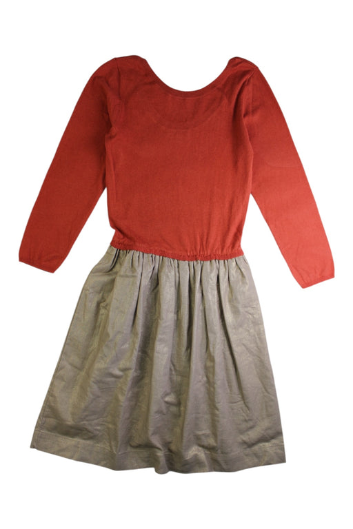 A Red Long Sleeve Dresses from Excuse My French in size 8Y for girl. (Front View)