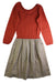A Red Long Sleeve Dresses from Excuse My French in size 8Y for girl. (Back View)