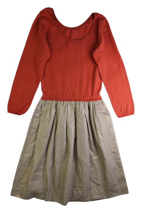 A Red Long Sleeve Dresses from Excuse My French in size 8Y for girl. (Back View)