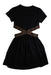 A Black Short Sleeve Dresses from Fendi in size 10Y for girl. (Back View)