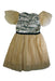 A Gold Short Sleeve Dresses from Eirene in size 9Y for girl. (Back View)