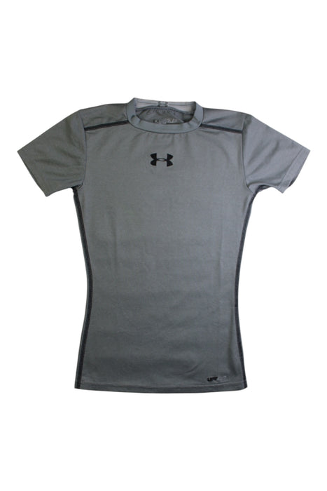 A Grey Active Tops from Under Armour in size 7Y for girl. (Front View)