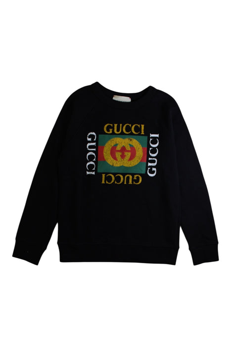 A Black Crewneck Sweatshirts from Gucci in size 8Y for girl. (Front View)