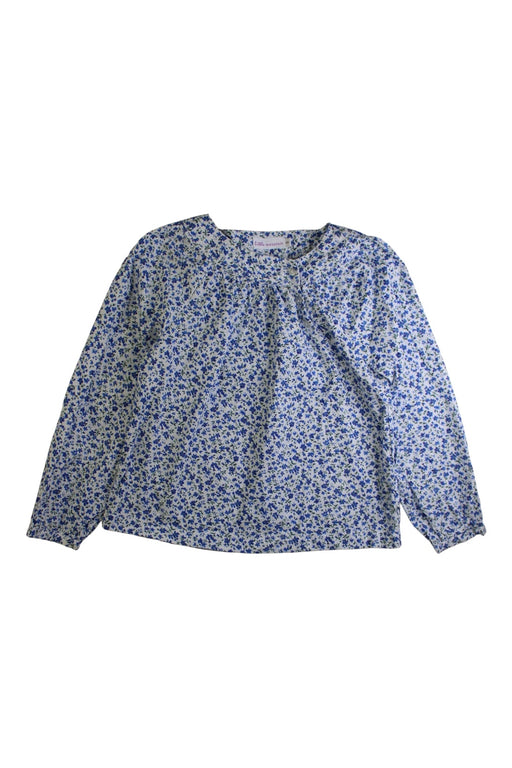 A Blue Long Sleeve Shirts from Little Mercerie in size 8Y for girl. (Front View)