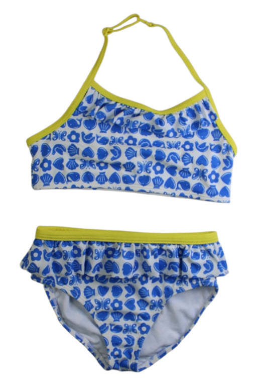 A Blue Bikinis from Boden in size 7Y for girl. (Front View)